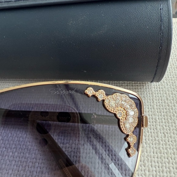 CHOPARD SUNGLASSES SCHC83S 300 F99 WOMEN METAL GREY WITH CASE - Picture 2 of 9